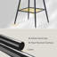 Upholstered Counter Stool with Metal Frame-342609972