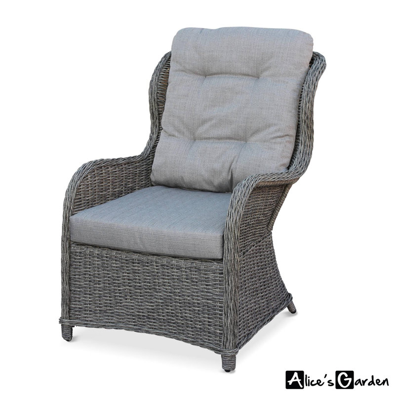 Gazaway 2 Seater Rattan Conversation Set, Grey