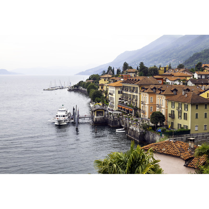 Cannero Riviera, Lake Maggiore, Aerial View by Peste65 - Wrapped Canvas Print, 50.8cm H x 76.2cm W