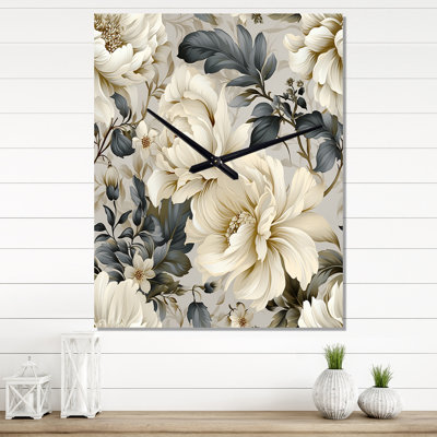 Janez - Horloge murale florale