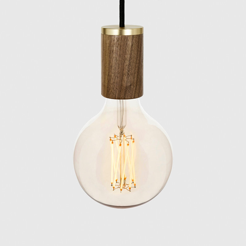 Gaia Pendant Light In Oak, Walnut