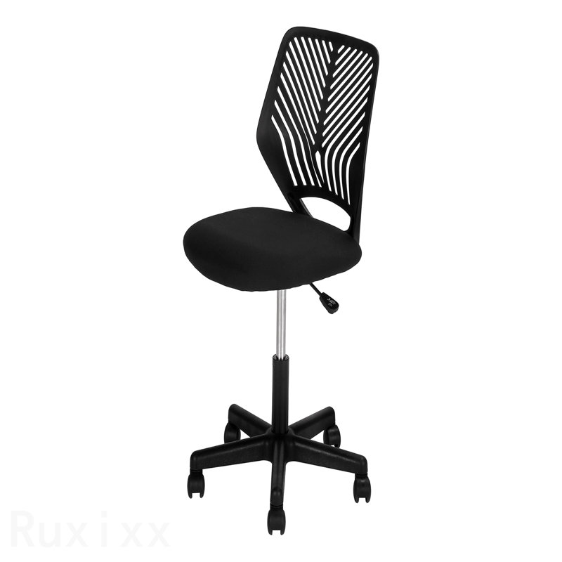 Black Mesh Black Metal Juvenile Office Chair, Adjustable Height, Swivel, Ergonomic, Computer Desk Work, Contemporary Modern