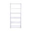 Bibliothèque blanche et chrome avec 6 tablettes