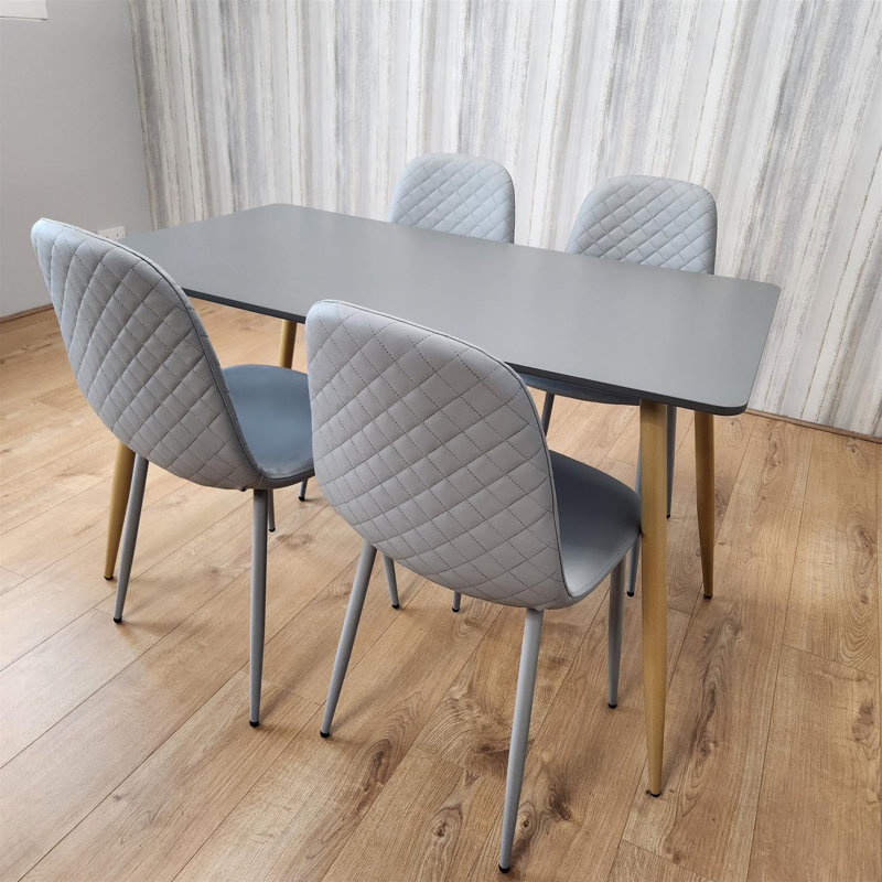 Amesbury 4 - Person Dining Set, Grey