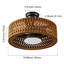Ventilateur de plafond à découpes en bois brun avec télécommande 19,68 po