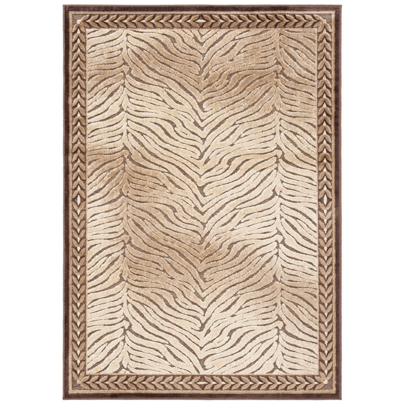 Tapis à imprimé animal Braswell Paradise Performance, Rectangle 4 pi x 5 pi 7 po