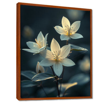 White Black Monochrome Mystical Meadow Flowers - Flowers Wall Decor