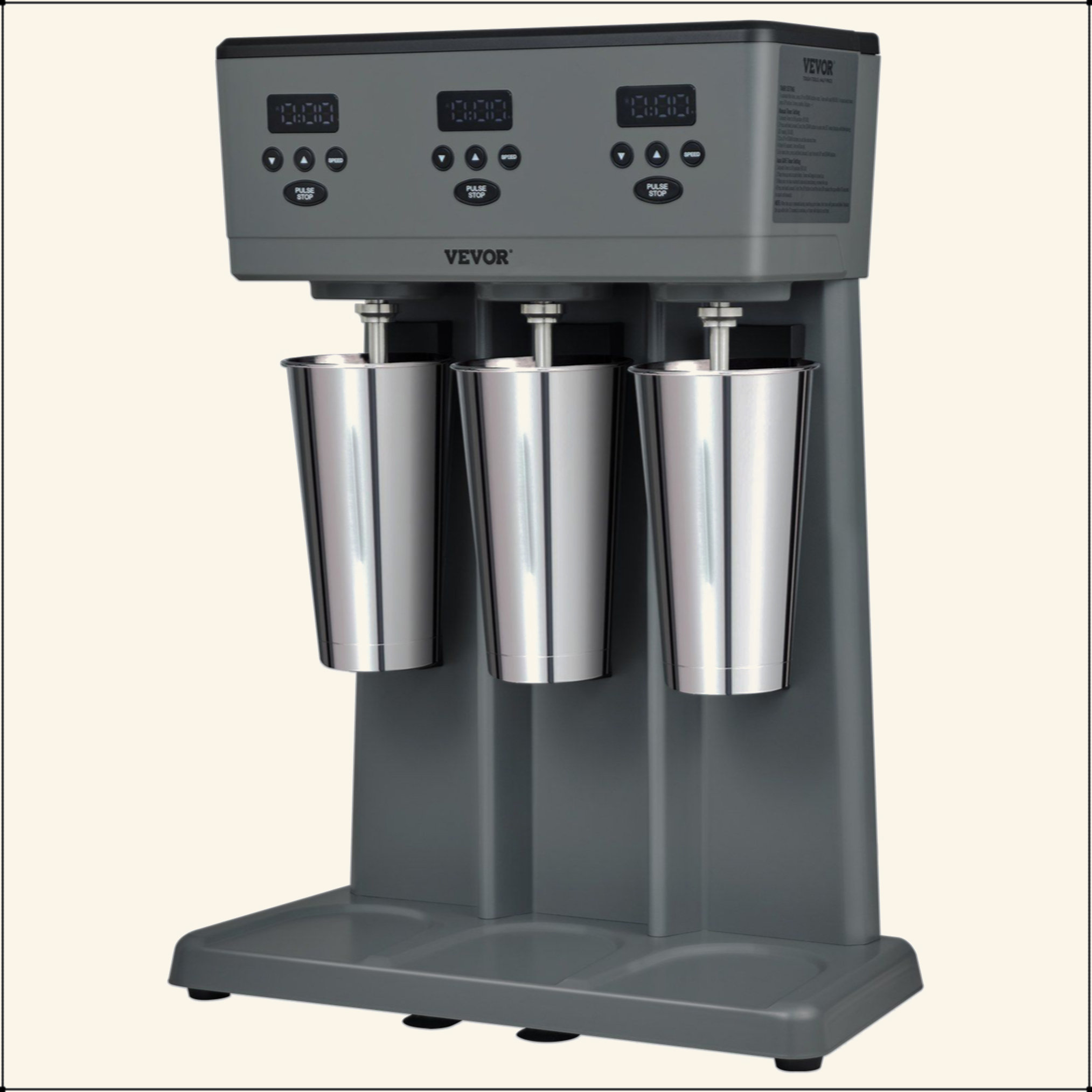 ZHONGSHANJUFU VEVOR Milkshake Maker, 375W X 3 Electric Milkshake ...