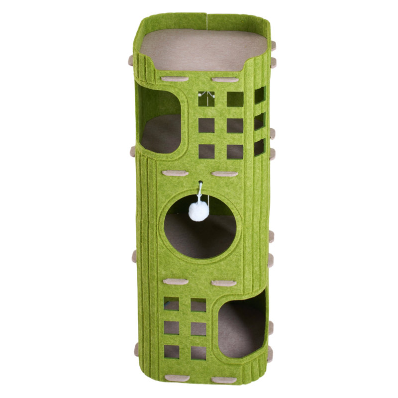 Felt + Polyester Fibre Nest Pet Bed, Green