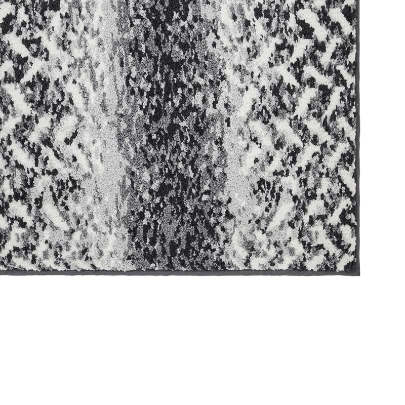Annalia Non-Slip Bath Rug, Gray, 2 PCs Set(17" x 24"|21" x 34")