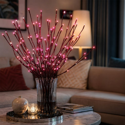 1 PCS 20 DELs Simulé Branche D'arbre, À Piles Fées Lumières Branches De Saule pour Noël Décoration de Chambre À Coucher