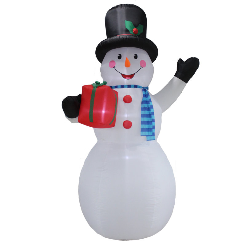Grand et grand bonhomme de neige gonflable