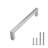 Classica Collection Square Handle Pull - 6-1/4" Center to Center Cabinet Pull Brushed Nickel - Contemporary Hardware for Drawers & Cabinets - 25 Pack-70454716-124393224