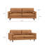 Fessler 83" Modern Genuine Leather Sofa with Square Arms
