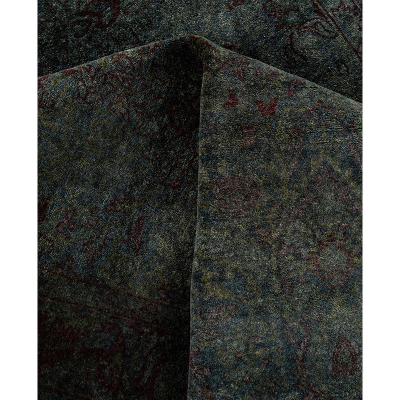 Overdyed One-of-a-Kind 4' 3" X 6' 3" Hand Knotted Area Rug