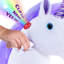 PoneyCycle pour enfants de 3 à 4 ans, taille 3, licorne en peluche mauve avec klaxon scintillant et frein à main, sans piles, capacité de 55 lb
