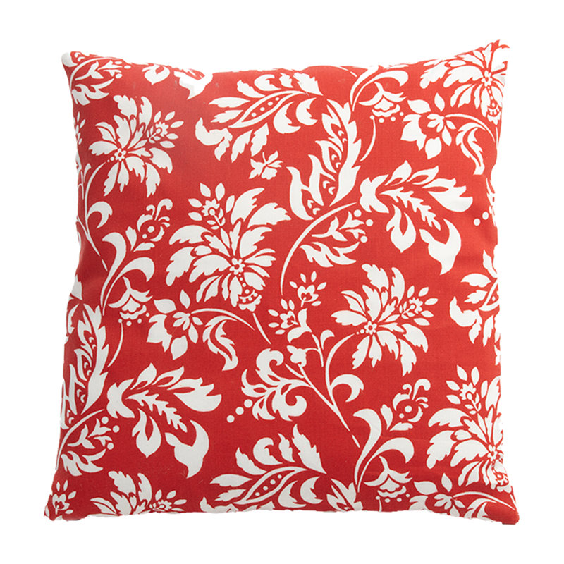 Floral Linen Reversible Throw Pillow