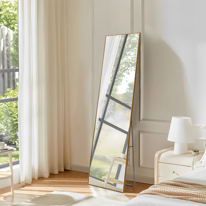 Metal Rectangle Mirror, Gold