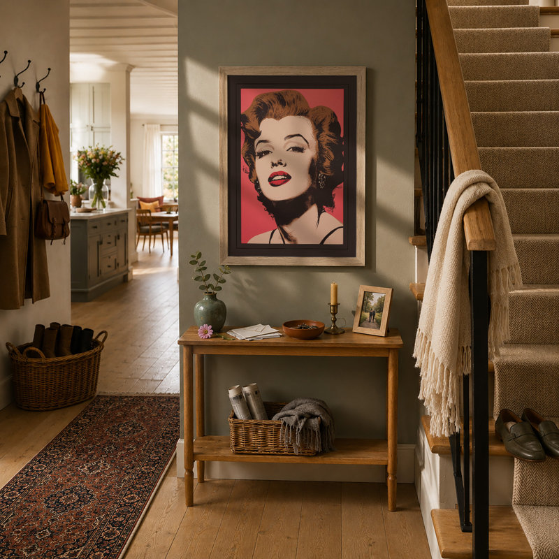 Iconic Beauty Pop Art - Framed Print, A2 - 59.4 x 42.0 cm, Oak