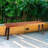 Steel Wood Outdoor Bench