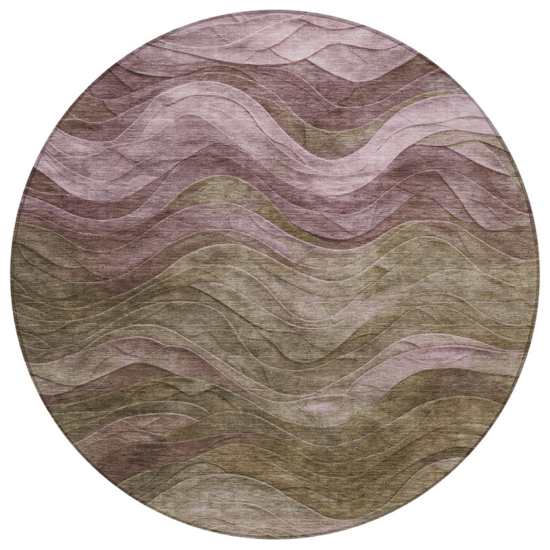 Elion Brown Washable Indoor-Outdoor Rug - LOOMLAN, 2'6" x 3'10"