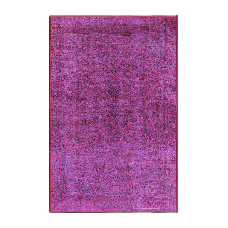 Tapis oriental rose Rosman, Rectangle 6 pi x 9 pi