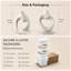 White Ceramic Flower Vases Table Decor Heart Shaped Vase Set of 2