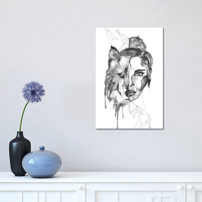 Wolf Woman by ANDA Design - Wrapped Canvas Gallery-Wrapped Canvas Giclée