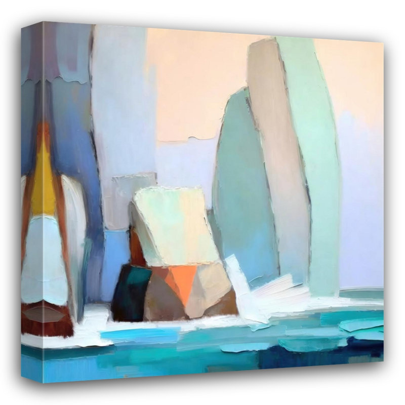 "Paysage 45" sur toile, H 24 po x l 24 po