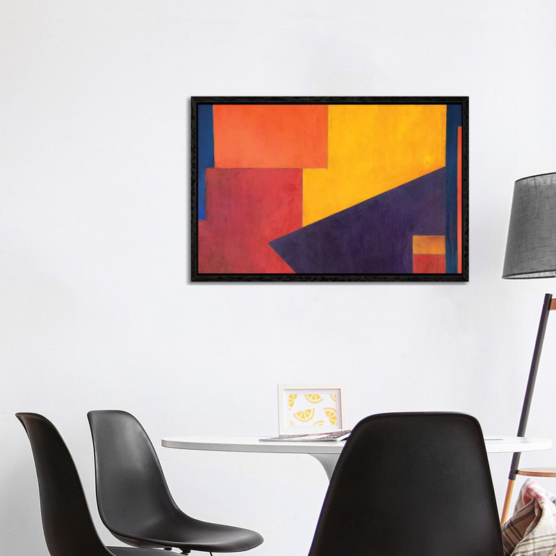 Violet Wave by Stephen Cimini - Painting on Canvas, 66.04cm H x 101.6cm W x 3.81cm D, Black Framed
