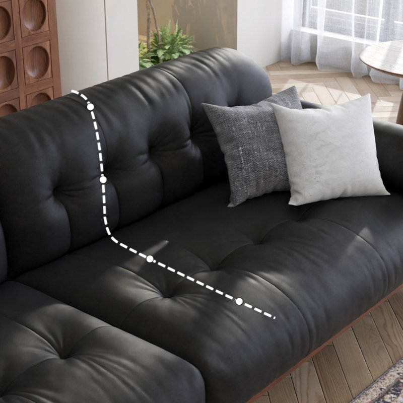 Canapé rétro de style Mid-Century, H 31,5 po x l 110,24 po x P 39,97 po