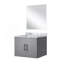 Meuble-lavabo simple 24 po X P 22 po P, comptoir en marbre de Carrare et Miroir