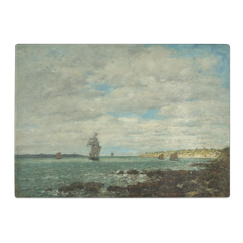 Coast of Brittany by Eugene Boudin Chopping Board, 0.4cm H x 28.5cm W x 39cm L