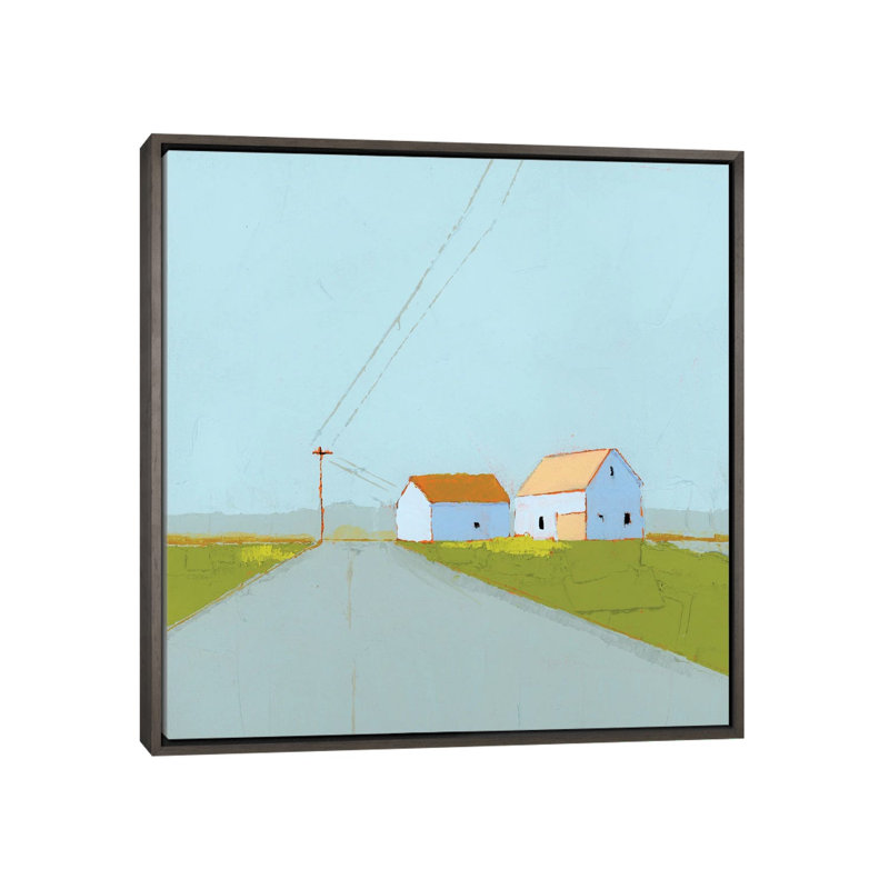 «Cloudy Day», reproduction d'art sur toile encadrée, 26" x 26", Framed Canvas, Gris