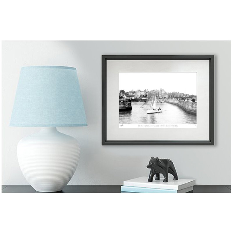Bridlington, Entrance To The Harbour 1886 by Francis Frith - Single Picture Frame Print, 45cm H x 60cm W x 2.3cm D