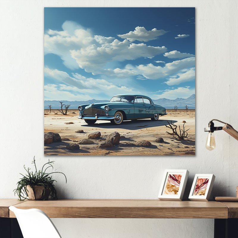 Une voiture rétro I sur toile, Toile tendue, H 24 po x l 24 po x P 1 po