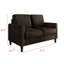 Serpa Velvet Arm Loveseat-124600969
