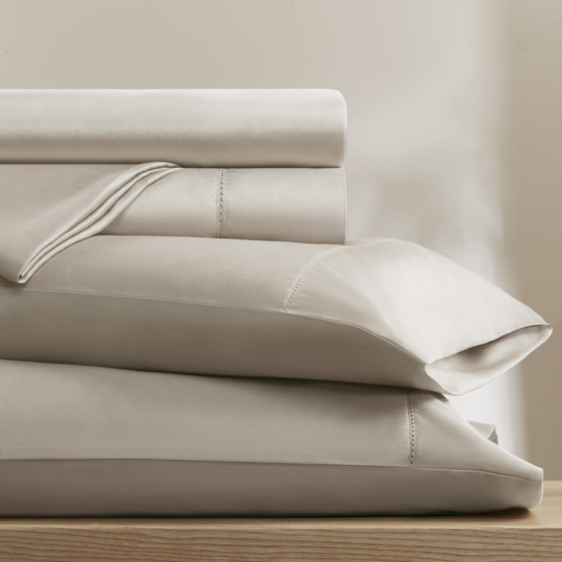 Ensemble de draps 4 pièces Elina Supima, Split King, Lin