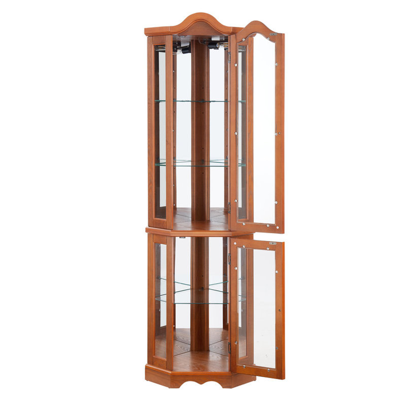 Enchanted by light, this Tempered Glass Display Curio Cabinet stands as a testament to elegance.