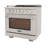KUCHT Professional 36 in. 5.2 cu. ft. Natural Gas Range and Convection Oven in Stainless Steel with True Simmer Burners-96898032-96898029
