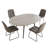 5 - Pieces Modern Kitchen Dining Set, 43'' to 59'' Extendable Dining Table Set with 32.8"H Upholstered Dining Chairs for 4 Person(1 Table 4 Chairs)-118554295-118554296