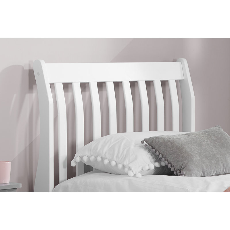 Stegeman Sleigh Bed, Single (3'), White