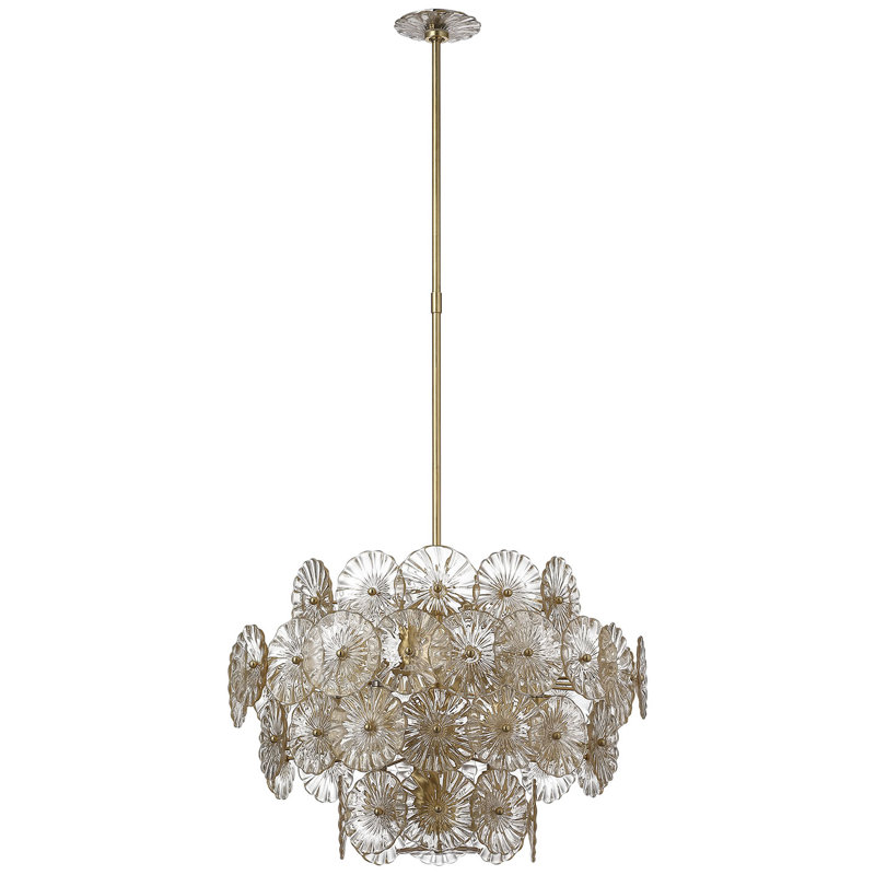 Julie Neill Gianna 24" Chandelie, Gold, Hand-Rubbed Antique Brass