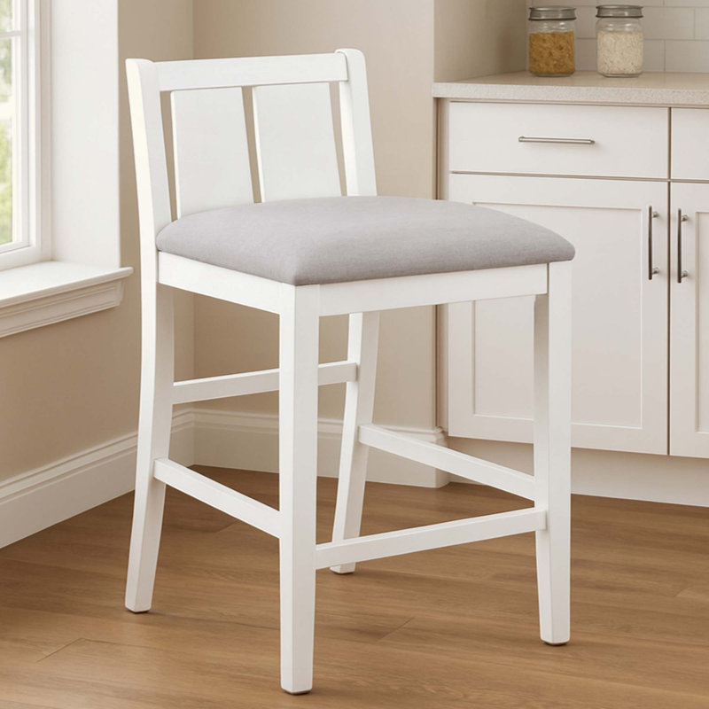 Ensemble de deux chaises à hauteur de comptoir avec sièges rembourrés, offrant confort et élégance pour la cuisine et la salle à manger
