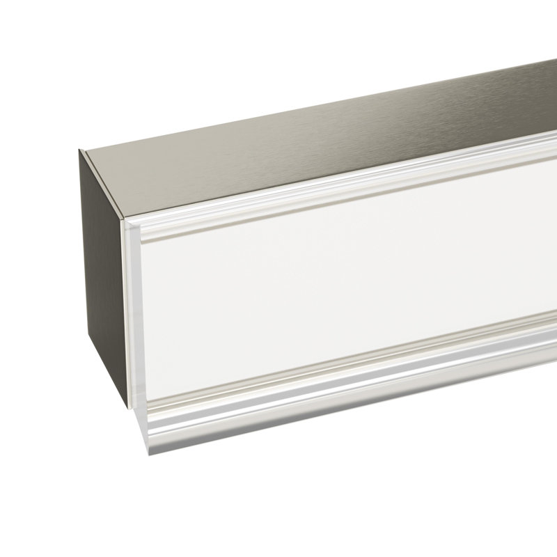Éclairage pour meuble-lavabo linéaire intégré en nickel brossé à DEL 5 brosses Phase 5, 24", Nickel brossé