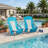 Set Of 2 Portable Lightweight Low-Seat Folding Beach Chairs, Thick Padded Breathable Fade-Resistant Fabric With Convenient Carry Handles