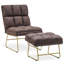 Fauteuil d'appoint avec repose-pieds en métal Endri-955875111