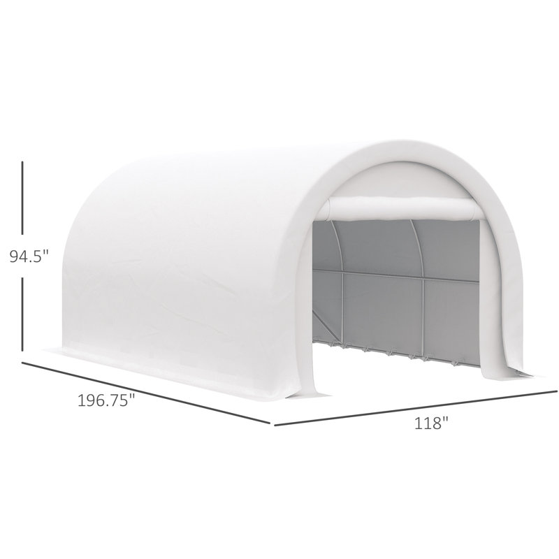 Outsunny 10' X 16' Carport, White