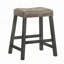 Tabouret de comptoir rustique sans dossier avec garniture cloutée-252169775