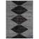 Tapis noir à rayures géométriques ivoire